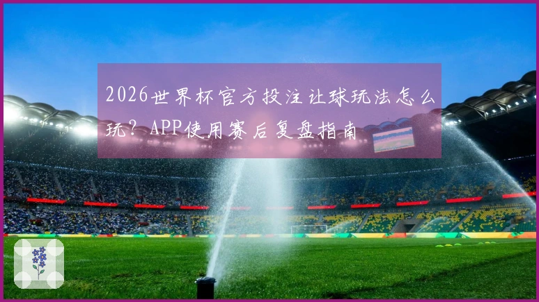 2026世界杯官方投注让球玩法怎么玩？APP使用赛后复盘指南